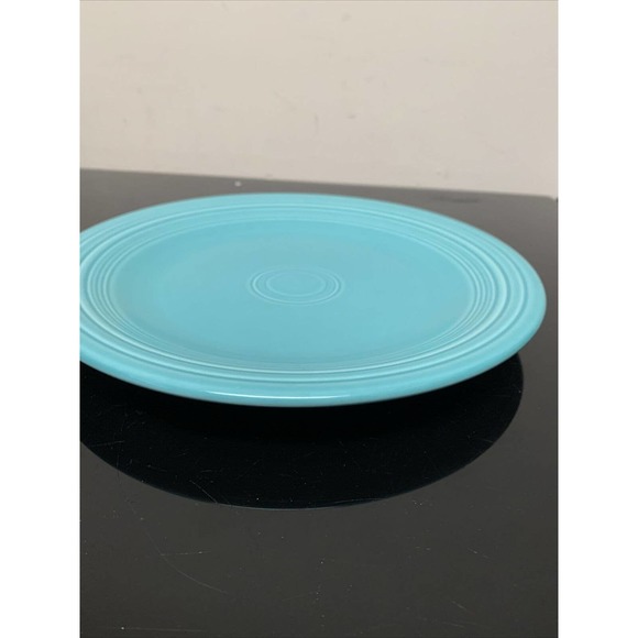 HOMER LAUGHLIN china FIESTA Turq color Dinner Plate 10.5" EUC FS Bnfts Chrty - Picture 9 of 12